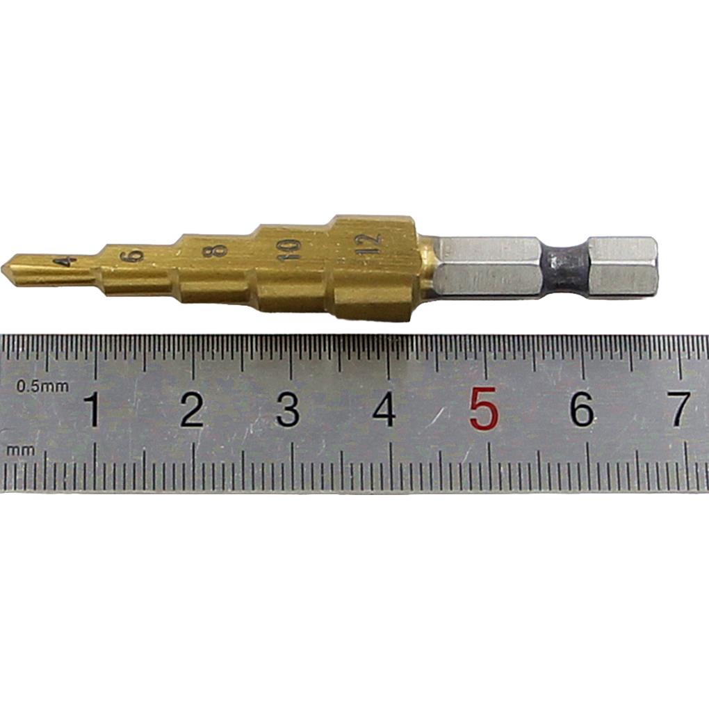 Coated Hexagonal Drill Bits Waterproof Hex Drilling Power Tools Rustproof Metal Wood Hole Slicer Woodworking Tool Step Drills