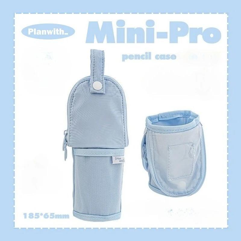 Foldable Pen Case Stand Function INS Casual Pencil Bag for Students Portable Hangable Stationery Organizer for School Supplies