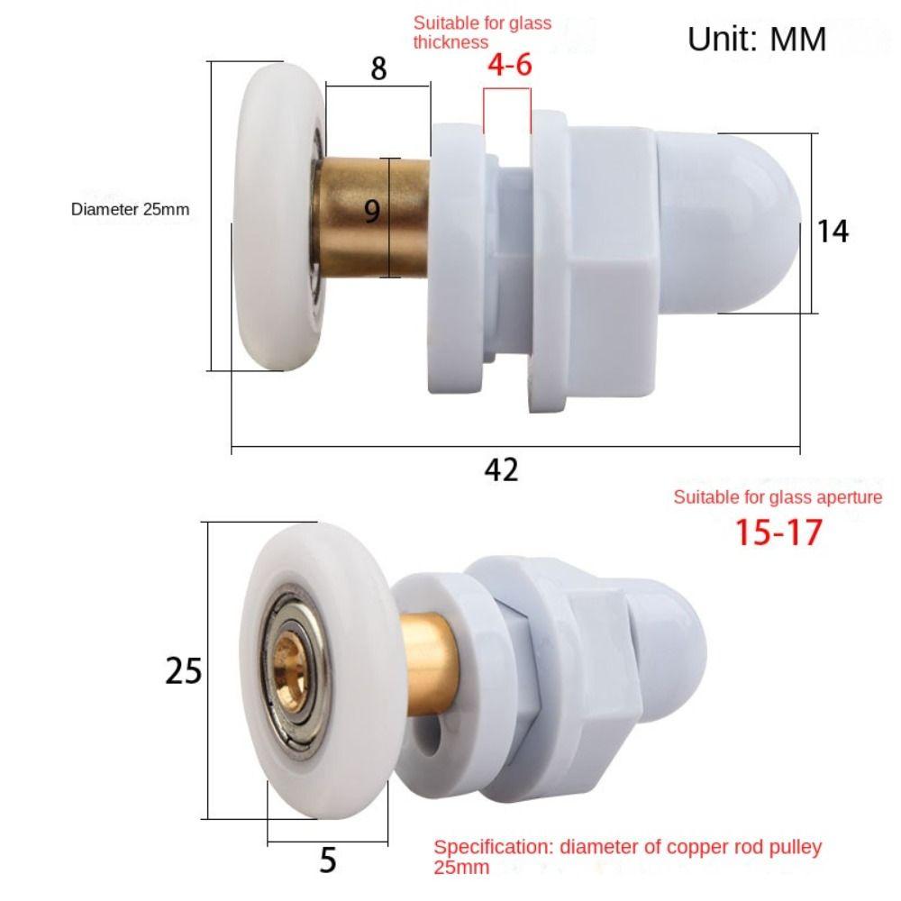 PVC Shower Door Rollers Replacement Parts Hanging Wheel New Runners Wheels  Glass Door