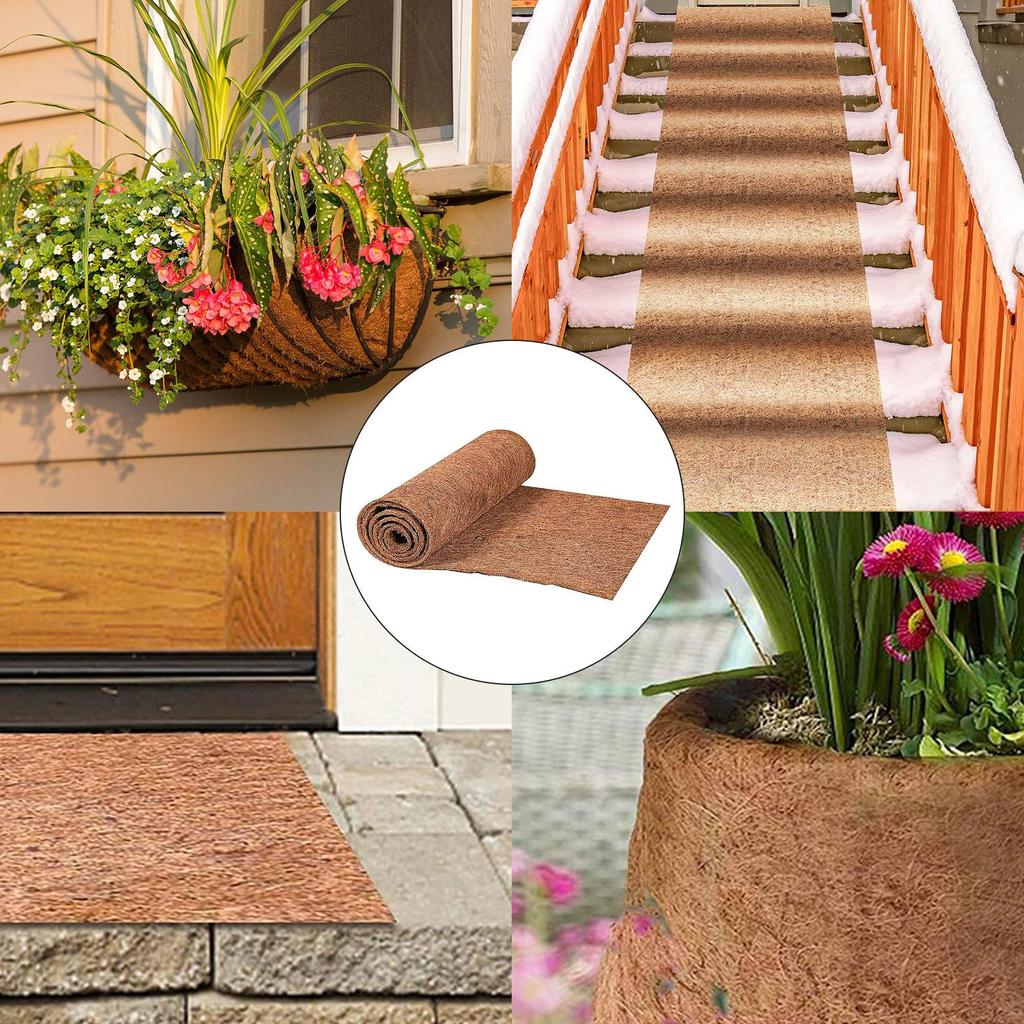 Plant Fiber Roll Coconut Coir Liner Natural Reptile Carpet Mat Coconut Fiber Rolls Insulation Garden Flowerpot Basket
