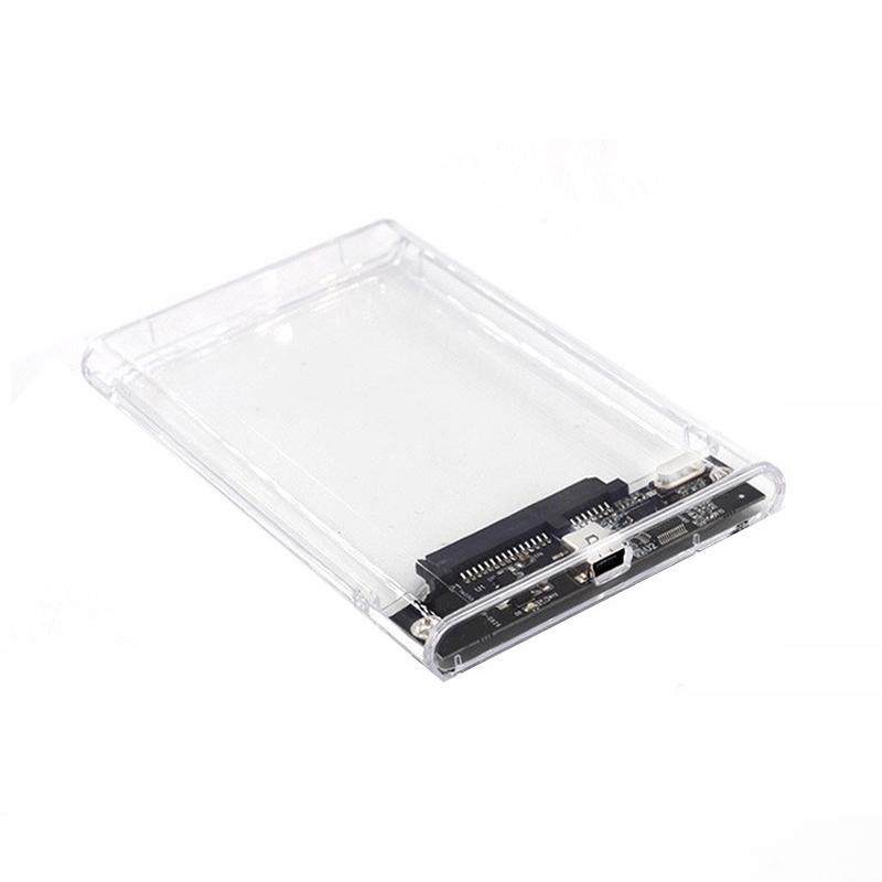 

Transparent External Hard Drive 2.5or3.0 Inch HDD SSD Case Micro-b To USB3.1 4TB Drive Housing Compatible UASP SATA III Laptop USB2.0 білий