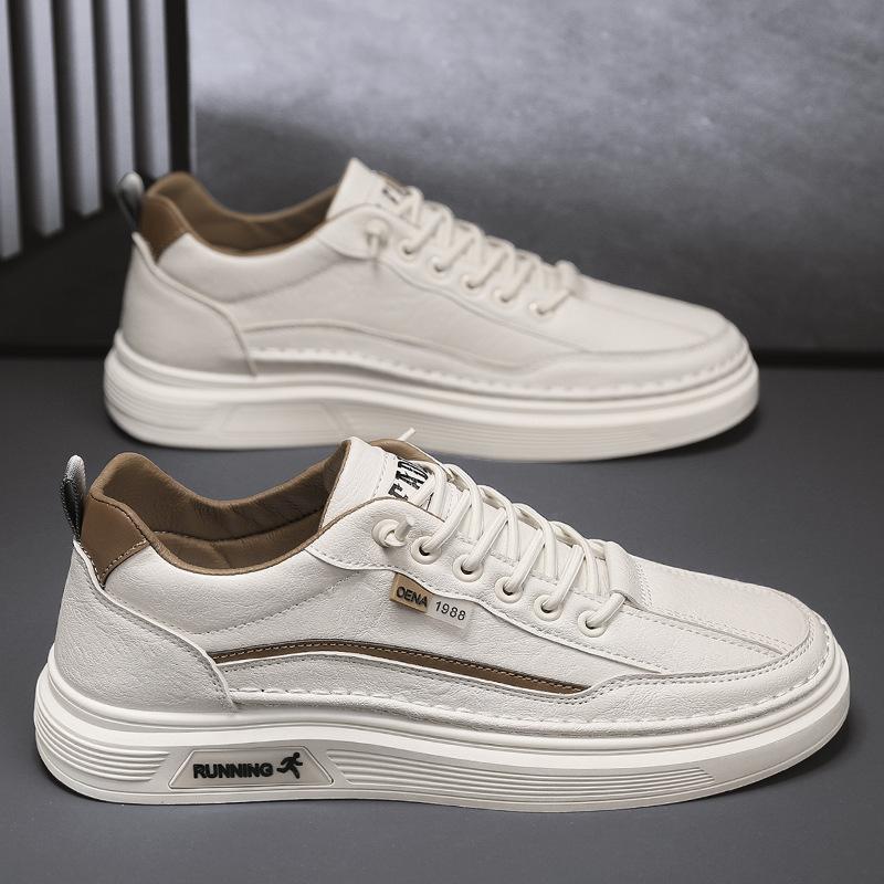 Modă 2024 Noii pantofi albi mici Adidași casual Pantofi de înaltă calitate pentru bărbați Mocasini casual Pantofi de piele de exterior pentru bărbați