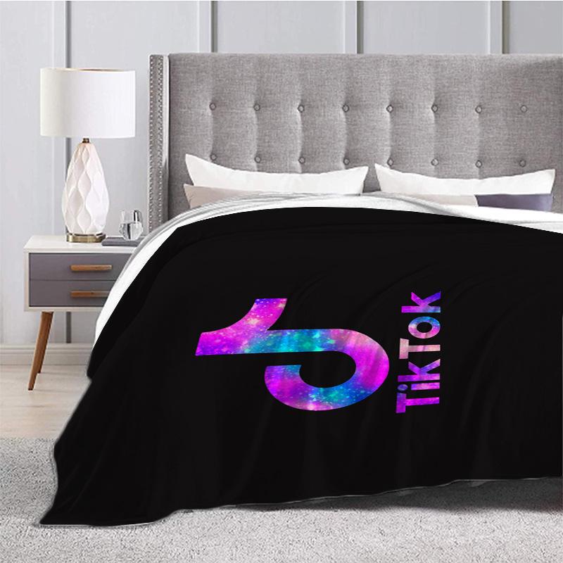 Printed Blanket Comfortable Soft Sofa Talk Blanket