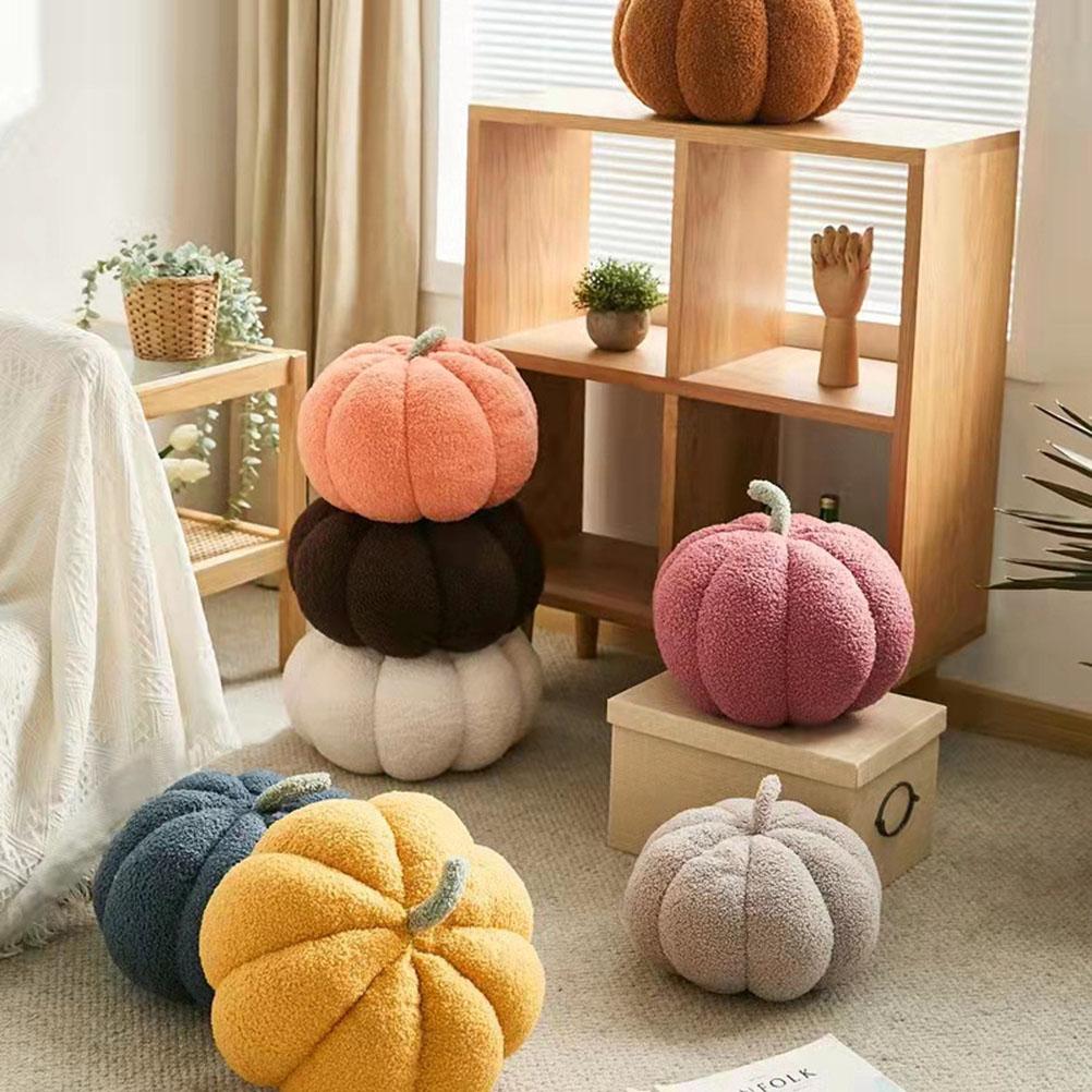Artificial Pumpkin Cute Plush Pumpkin  Fall Harvest Stuffed Pumpkin Halloween Thanksgiving