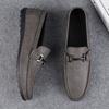 British Style Men's Metal Buckle Loafers Soft Soles Comfortable Business Casual Shoes Versatile Oxford Spring Luxurious Moccasin