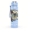 1PC Floral Dragonfly Vintage Round Art Print 750ml Portable Sports Water Bottle Leakproof Gym Outdoor Travel Drink Cup