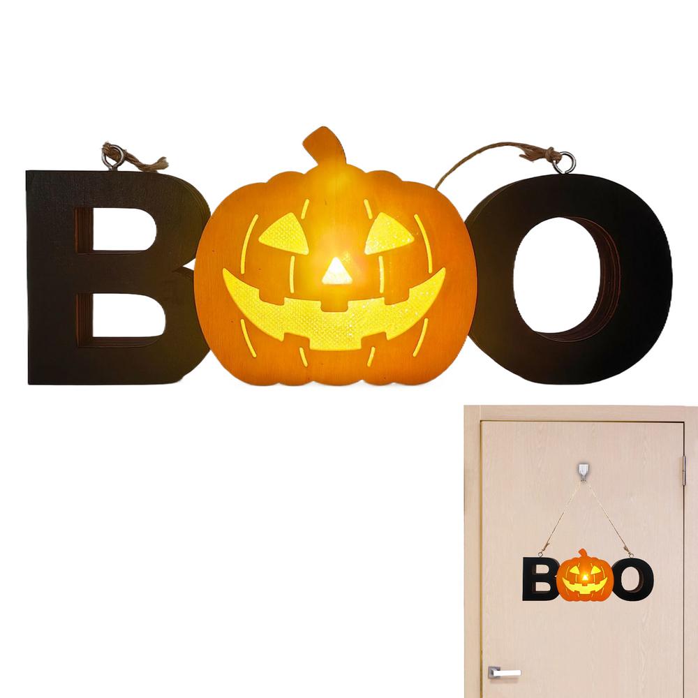 Light Up Boo Sign Pumpkin Light Up Letters Light Up Sign For Home Kitchen Fireplace Tabletop Halloween Decorations Party