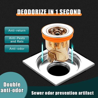 Gravitační indukční podlahový odtok-záchod Deodorant proti zápachu Bez zápachu Koupelna Toaleta Kanalizace Sprchový odtok do vany Kuchyně