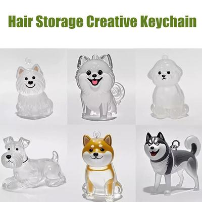 Porte-clés Chien Pendentif Pack de clés de voiture Chien Gingembre Chien Siamois Chien Calico Boîte de rangement pour poils de chien Accroche pour chien Toilettage des poils d'animaux Souvenirs