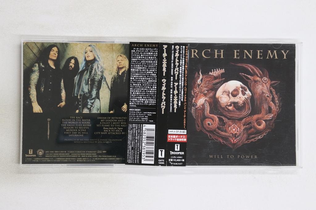 CD ARCH ENEMY - Will To Power QATE10095 Trooper Enterta 2017 Japan Obi Metal Used