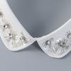 Stylish False Collar with Shimmering Beads Decorative Lapel Collar for Women Girl Evening Business and Casual Outings