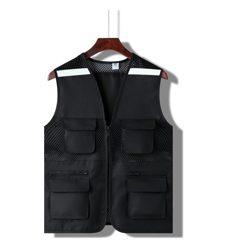 Custom Logo Multi-Pocket Volunteer Vest for Community and Photography Events