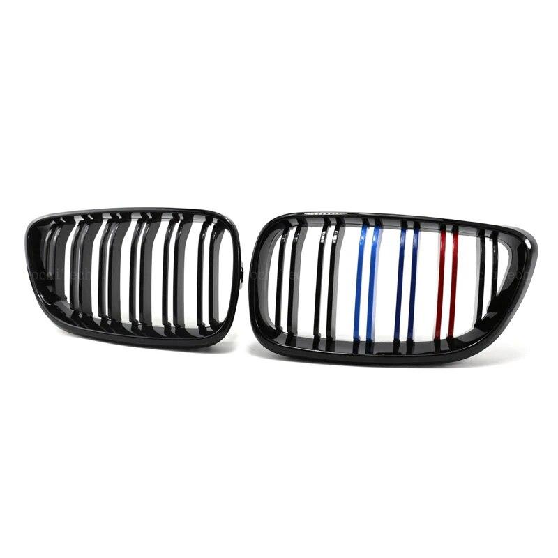 Car Front Bumper Grilles Kidney Racing Grill For BMW 2 Series F22 F23 F87 M2 2014-19 Double Slat Replacement Grille Accessories
