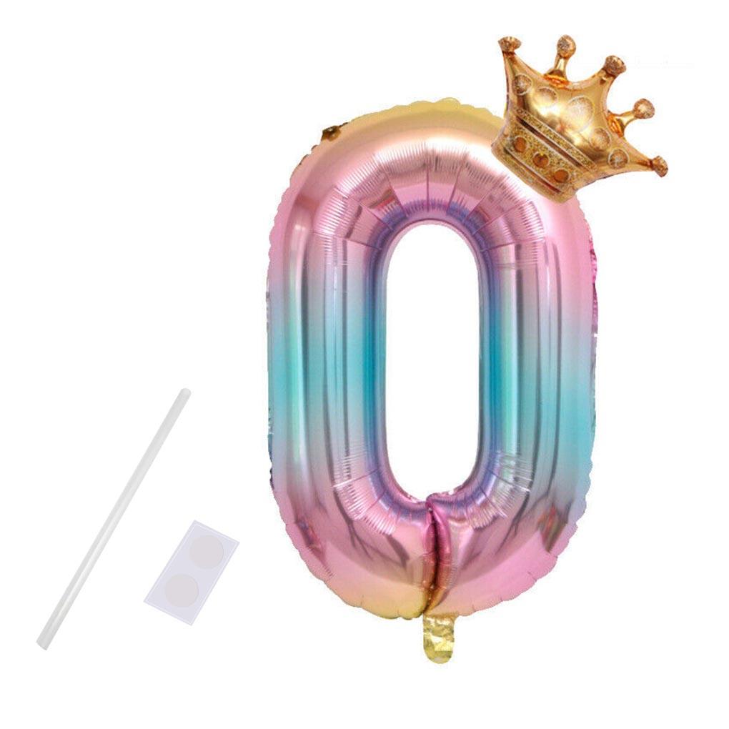 Party Balloon with Gradient Color Birthday Party Decor Aluminum Foil Balloon 32 Inch