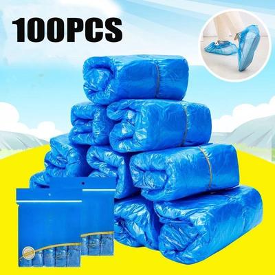 Portable Disposable Plastic Boot Cover, Anti Slip, Wear-Resistant, Waterproof, Mud Proof, Rainproof Shoe Cover