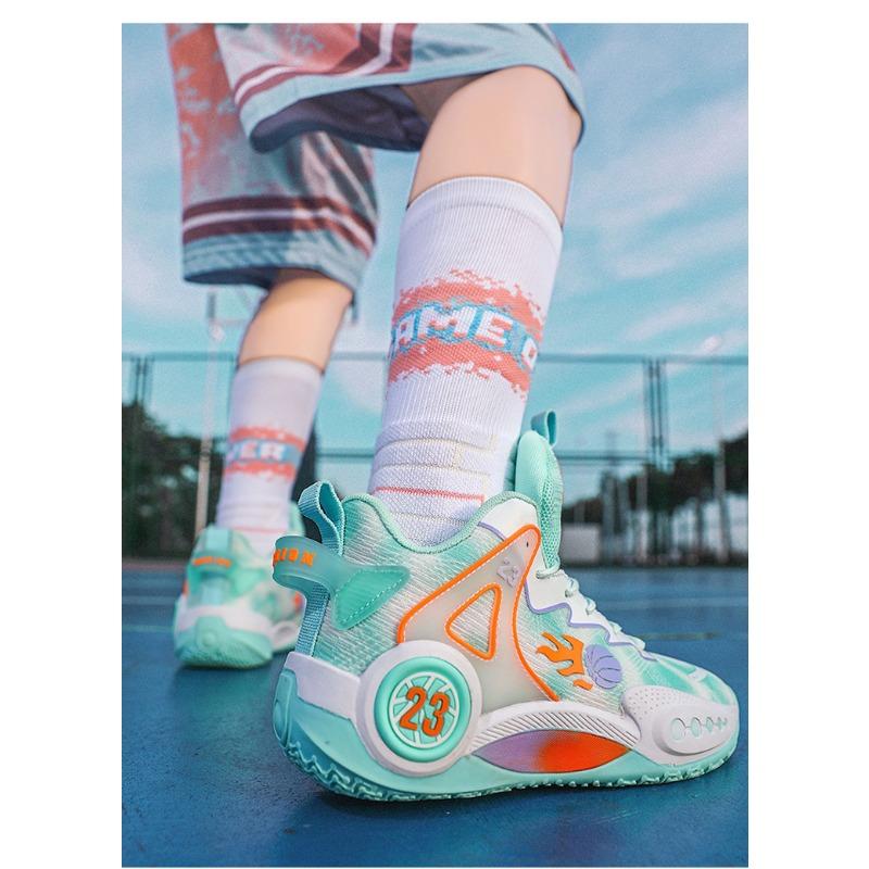 Herren High-Top Basketballschuhe Atmungsaktives Mesh Rutschfeste Stoßdämpfende Sportsneaker