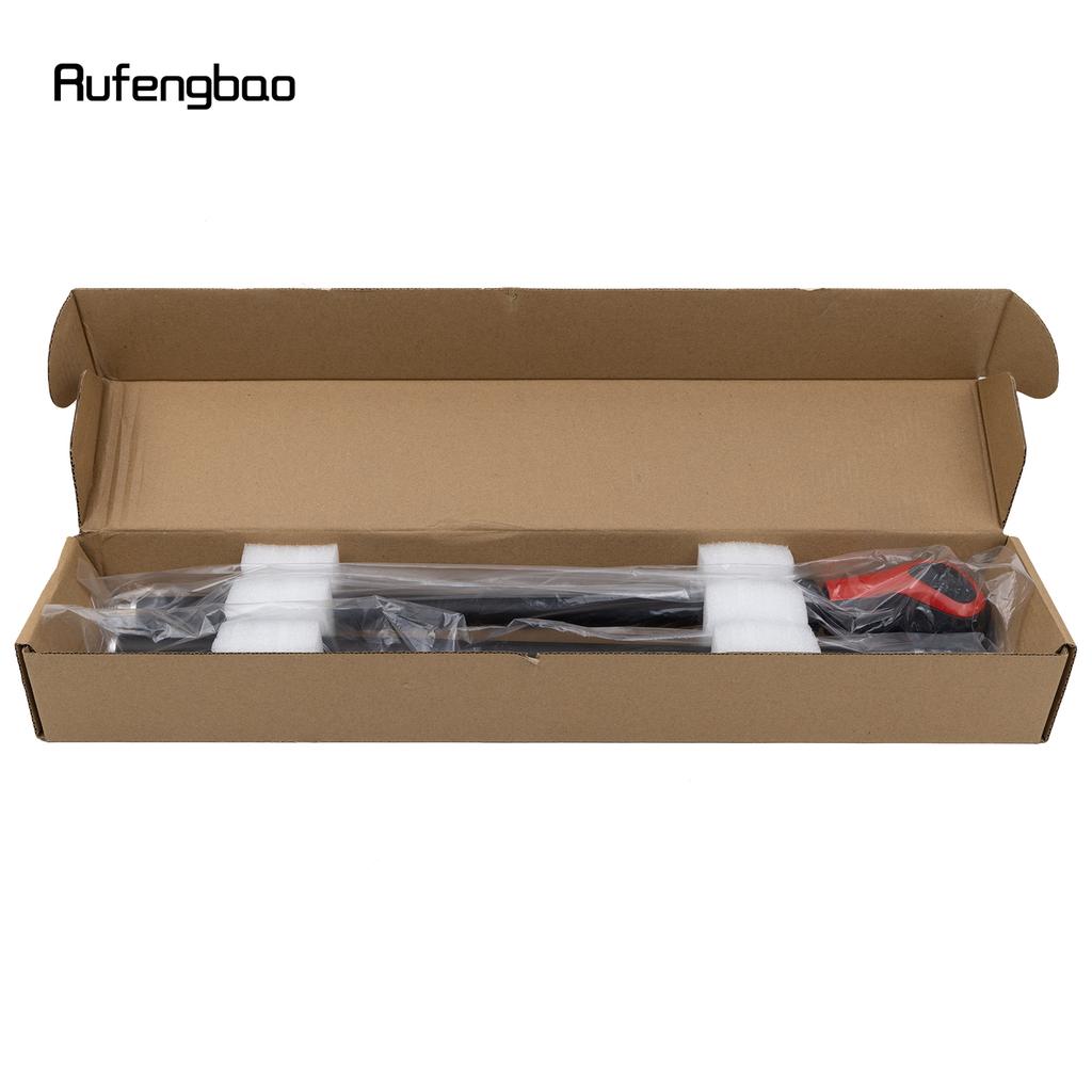 Red Black Leather Number Silver Walking Cane Fashion Decorative Walking Stick Gentleman Elegant Cosplay Cane Crosier 93cm