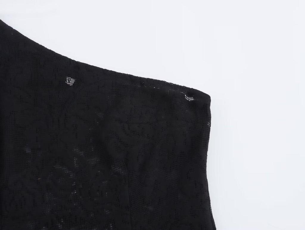 2025 Spring European-American Style One-Shoulder Tassel Dress: Irregular, Sexy Fashion for Women