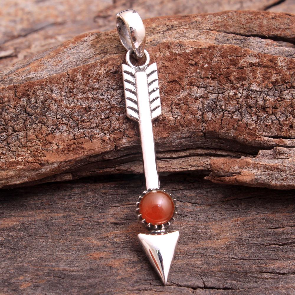 Reiki Pendant, Crystal Healing Pendant, Gemstone Jewelry, Gifts For Her, Silver Pendant, Handmade Jewelry, Arrow Pendant