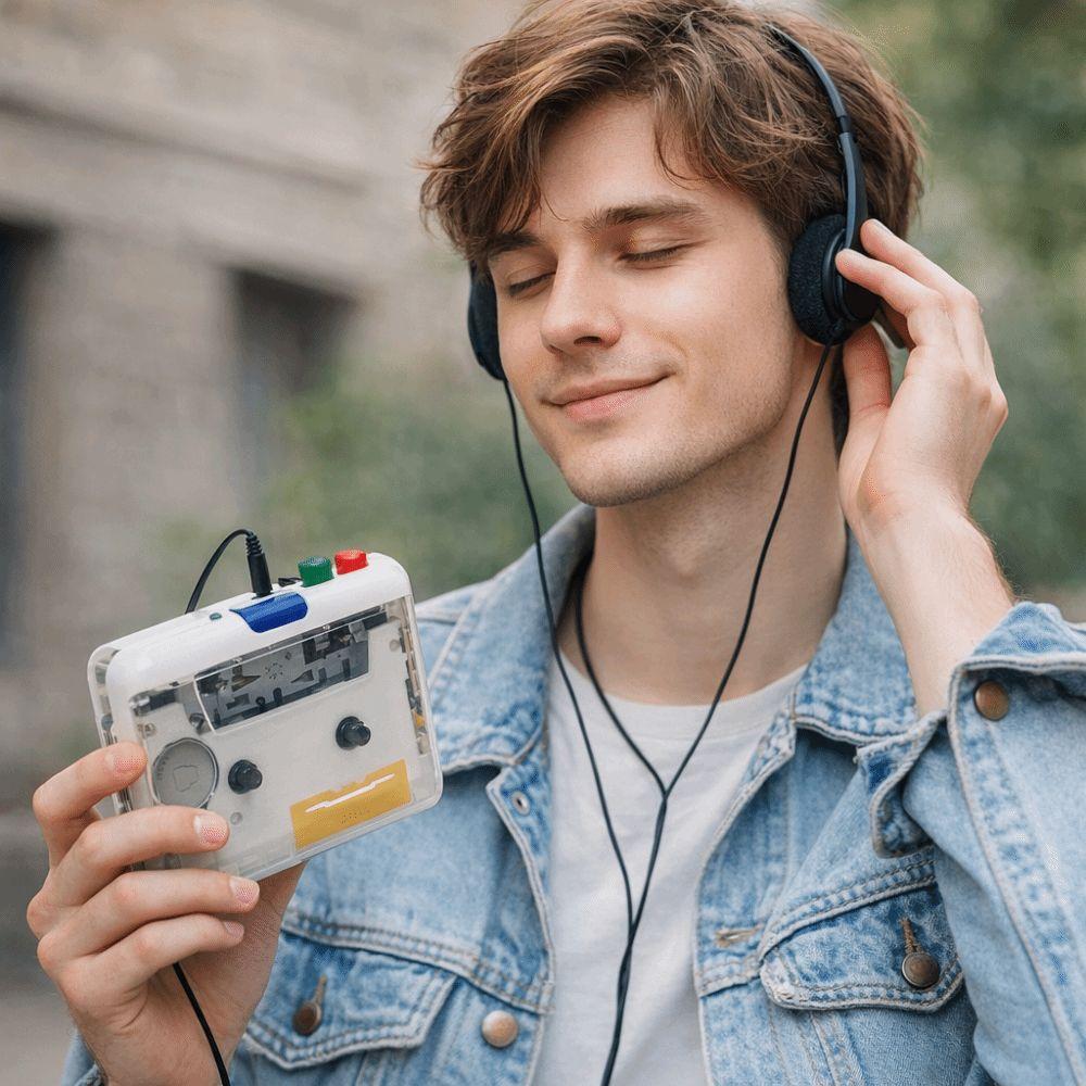 3.5mm AUX Input Portable Walkman Multifunction MP3 Converter Tape Player  Audio Music Conversion