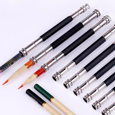 2 Pcs Adjustable Dual Head Pencil Extender Holder Sketch School Office Painting Art Write Tool for Writing Gift