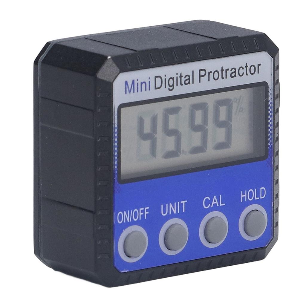 Digital Inclinometer Magnetic 360 Degrees  4 Units Portable Digital Angle Gauge for Angle Measurement Blue