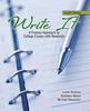 The Write It : A Process Approach To College Essays with Readings Book