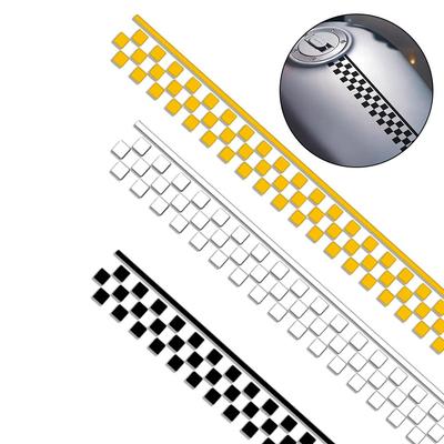 Fork Tubes Car Stickers Checkered Stripes Decals High Temperature