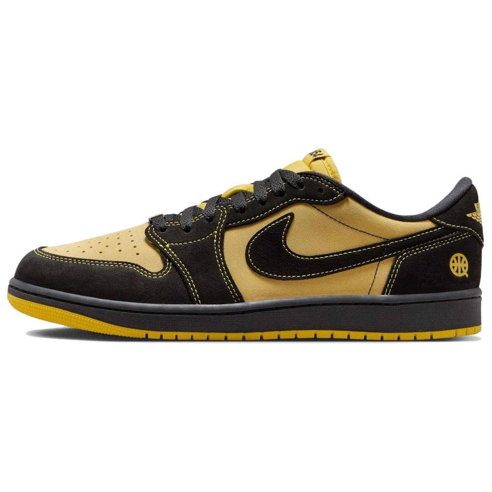 Air Jordan 1 Retro Low OG Quai 54 Unisex Sneakers Black Tour-Yellow Chile-Red IB8836-007