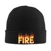 Fire Flame Shirt Adult Kids Men Women Fire And Ice Knit Hat  Cool Caps Men Women Beanie Hats Autumn Winter Warm Bonnet Hats