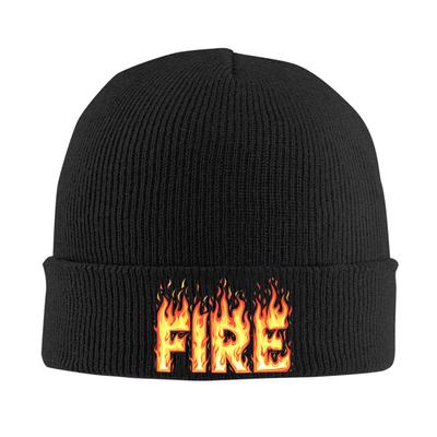 Fire Flame Shirt Adult Kids Men Women Fire And Ice Knit Hat  Cool Caps Men Women Beanie Hats Autumn Winter Warm Bonnet Hats