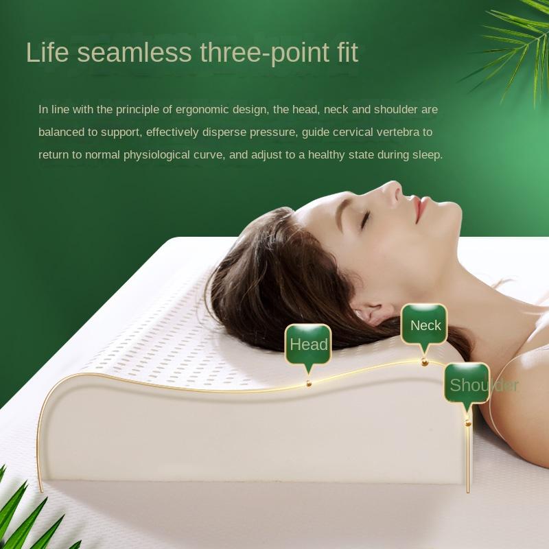 TAIHI High Quality Latex Pillow Thailand Massage Remedial Neck Pain Protect Cervical Health Care Orthopedic Pillows For Sleeping