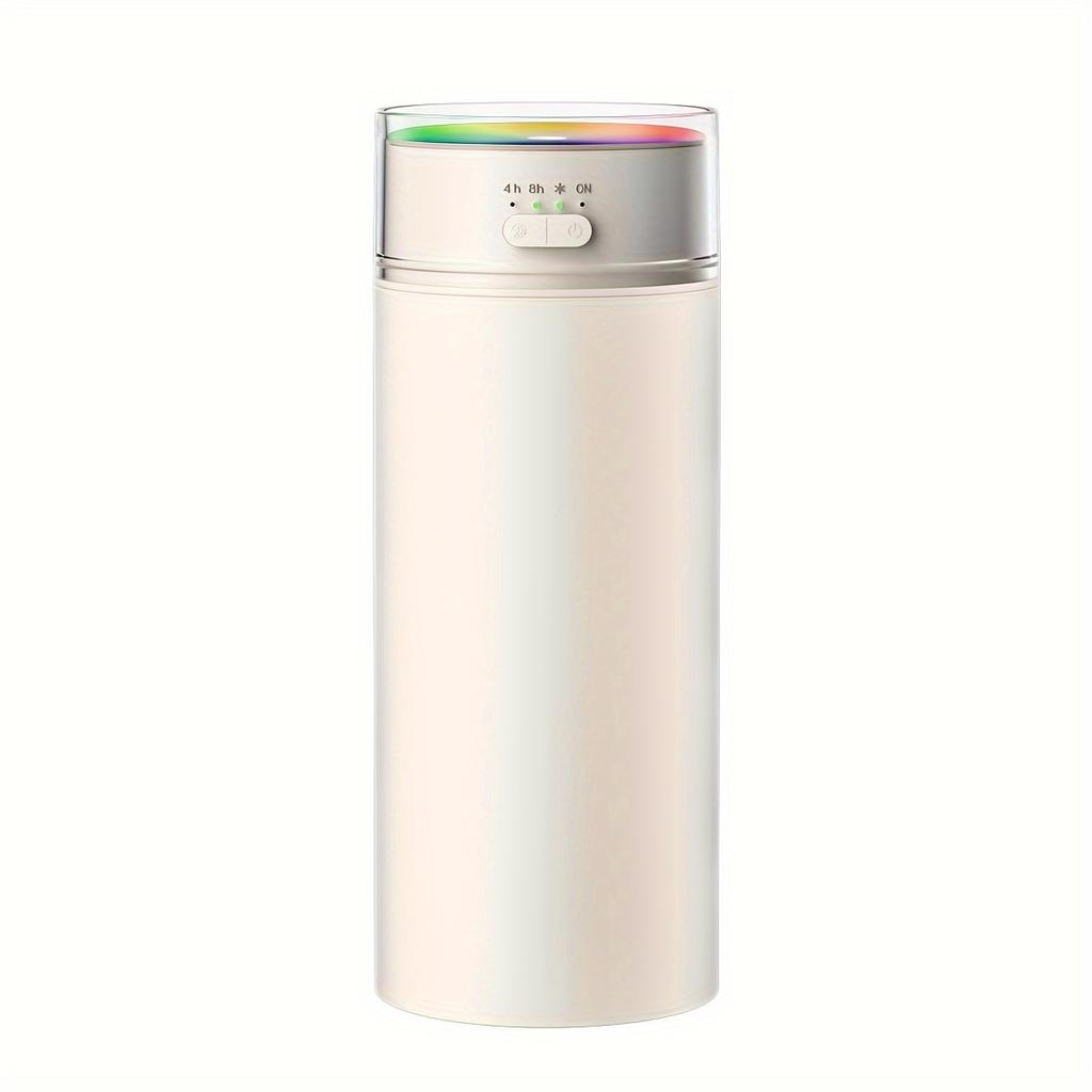 Nawilżacz USB na biurko, 500 ml/16,9 uncji, duża pojemność, kolorowe światło otoczenia, funkcja timera, bezpieczne automatyczne wyłączanie, aromaterapia samochodowa