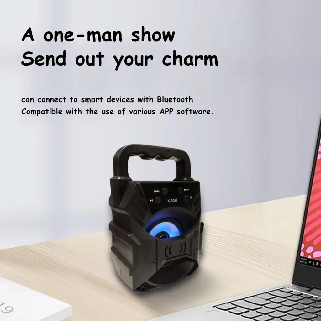 Car Wireless Bluetooth Speaker Dual Speakers Large Volume Portable Outdoor High-quality Home Audio Square Dance Microphone