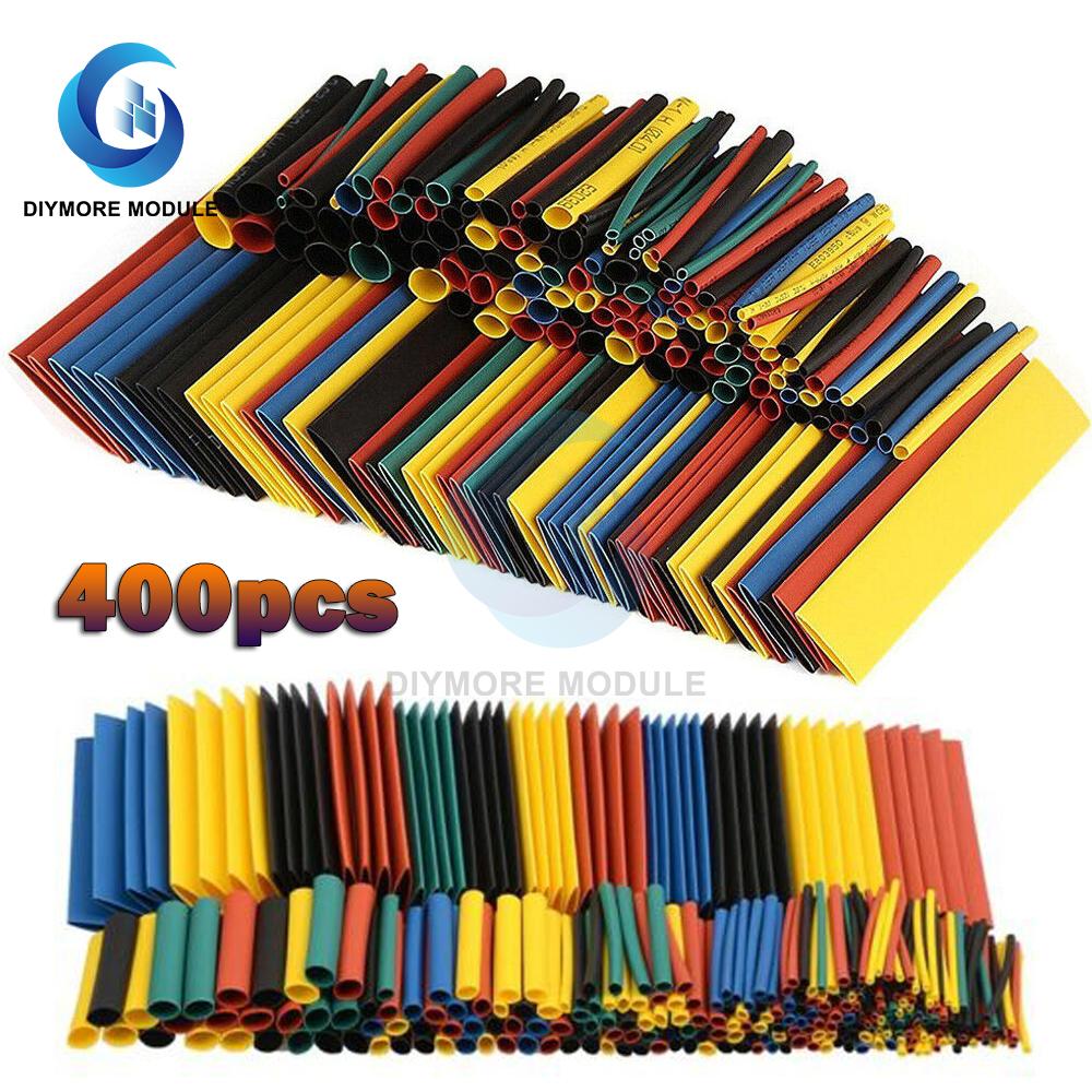 

400PCS/Lot Polyolefin Heat Shrink Tube Set 3.5mm / 8 Sizes 1-14mm 2:1 Heat Shrink Tubing Insulation Shrinkable Tube Wire Cable