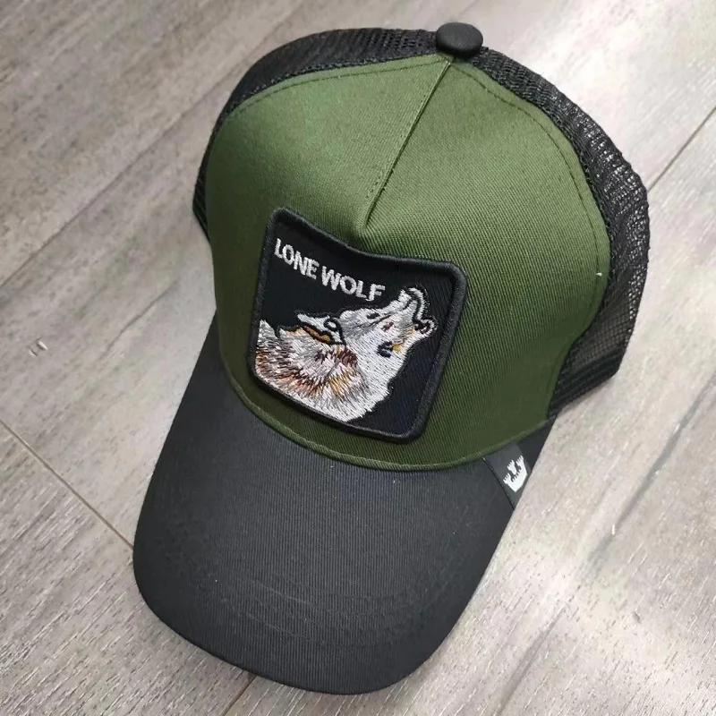 Household supplies MH Mode Dieren Borduren Baseball Caps Mannen Vrouwen Snapback Hiphop Hoed Zomer Ademend Mesh Zon Gorras Unisex Streetwear Bone