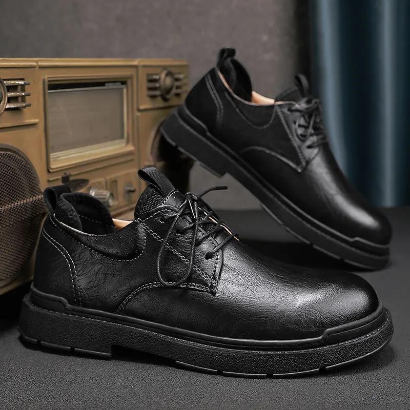 Genuine Leather Men Casual Shoes Lace Up Spring Autumn Man Footwear Black Brown Male Shoes For Men Designer Shoes Formal Oxfords