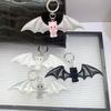 Cute Bat Bear Keyring Pile Coating Bag Pendant Creative Flocking Bear Doll Keychain  Backpack Decor