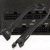 Black Flat 10Pin + 18Pin To 24Pin Modular Power Cable 18AWG for Computer Power Supply 60cm Length