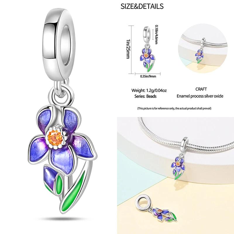 copper Classic Purple Retro Heart Shape Lotus Angel Pattern Charm Bead Charms Bead Charms Compatible With Necklaces Bracelets Pendant Do It Yourself J
