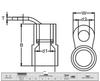 Kaishtong Right Angle Copper Wire Lug - Nylon Round RNYBS1.25-6, 80° Bend Terminal