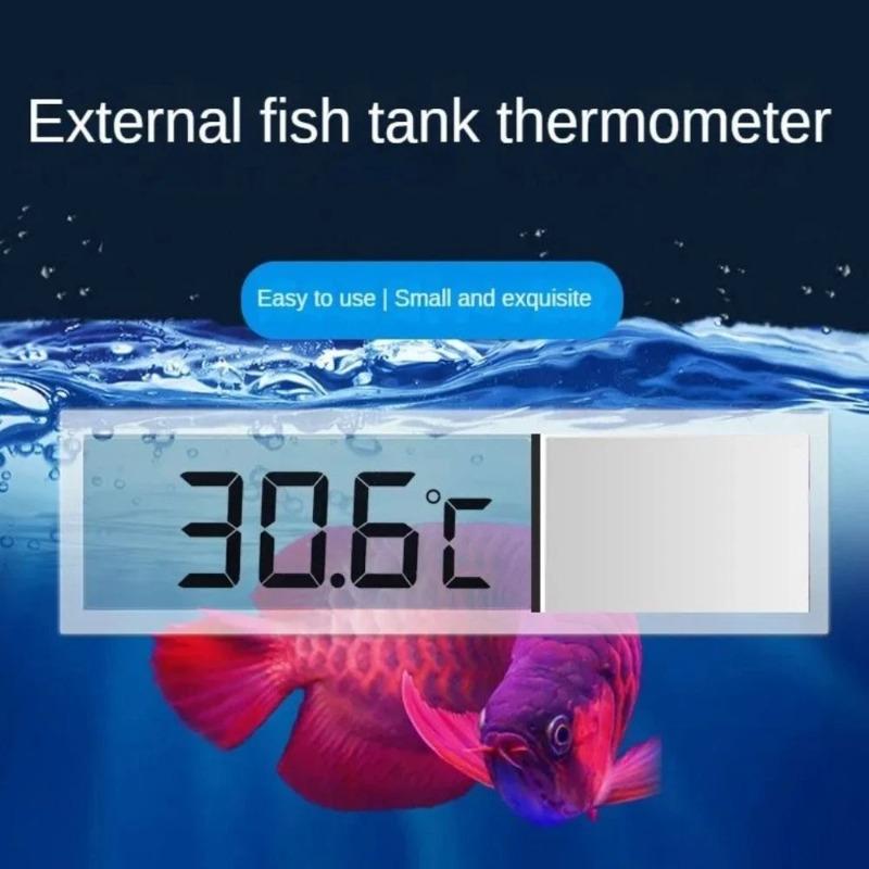 1pcs Electronic Fish Tank Temperature Waterproof Aquarium Thermometer Digital LCD Fish Turtle Temp Aquarium Control Accessories