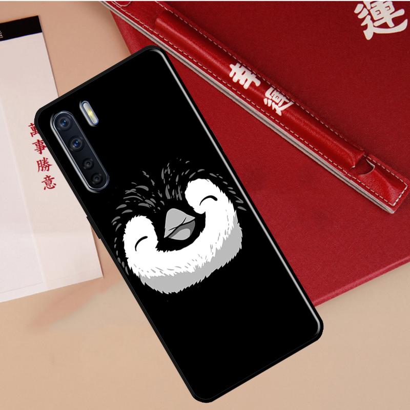 Cute Lovely Penguin Case For Oppo A60 A98 A58 A78 A18 A38 A80 A40 A77 A57 A17 A74 A54 A94 A96 A76 A16 A15 A5 Pro