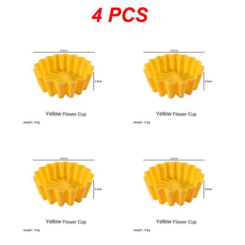 2/4PCS Baking Supplies Easy To Clean Silicone Mold Not Easy To Slip Moderate Size Baking Molds Mafin Cup Soft And Resilient