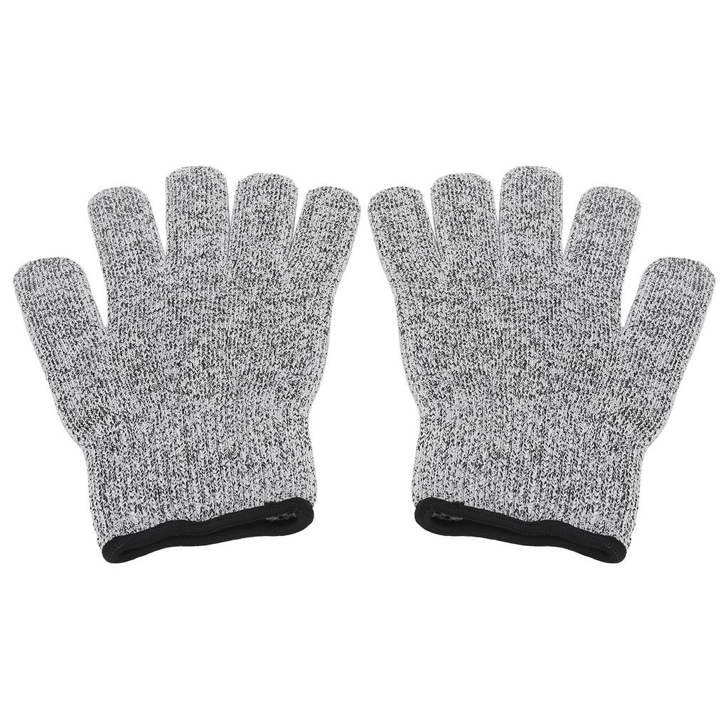 2Pcs Cut Resistant Gloves Level 5 Cutting Labor Gloves Suitable for Kitchen Garden Work Grey