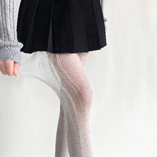 Women's Tights Hollow Out Sexy Lace Mesh Fishnet Stockings Pantyhose Lingerie Slim Stockings Retro Black Tights Female Hosiery