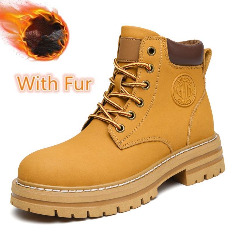 

Luxury Brand Men High Top Boots High Quality Genuine Leather Shoe Fashion Outdoor Sneakers Man Lace Up Non-Slip Motorcycle Boots 48