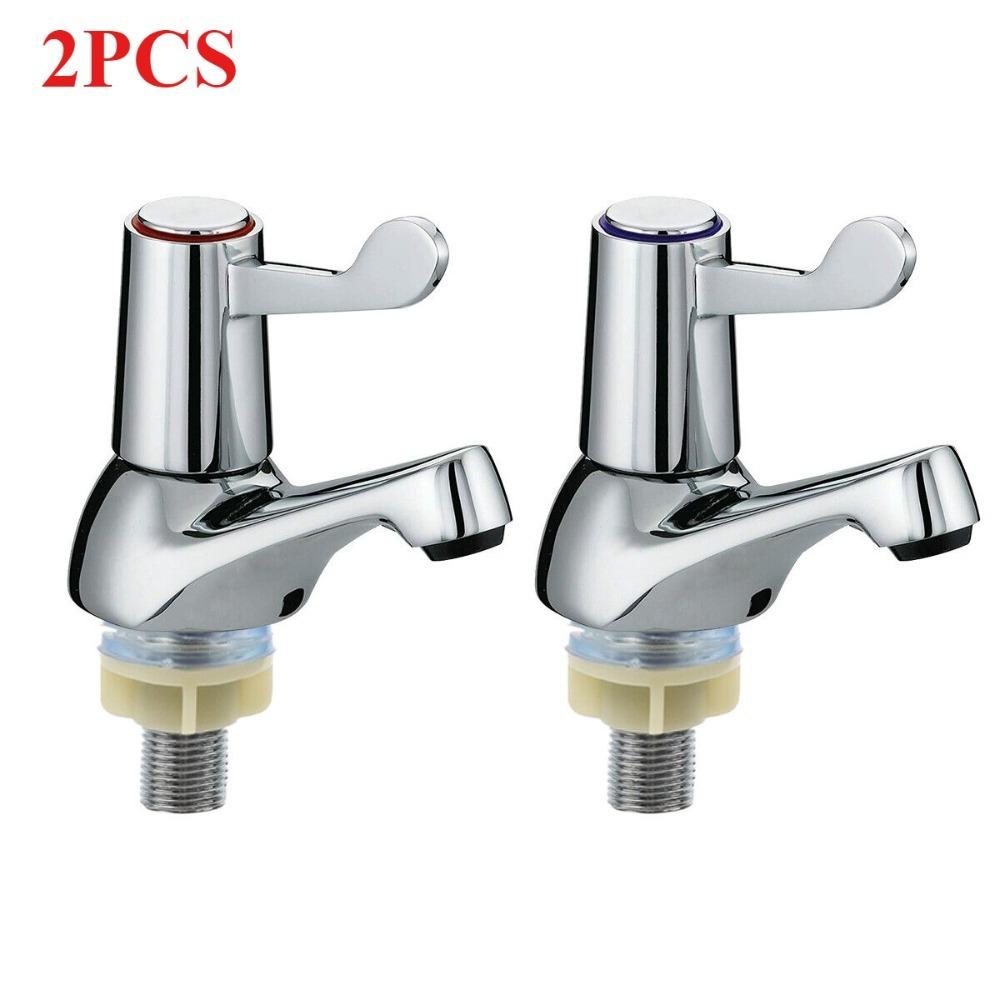 

Набор из 2 шт. Двойные краны Сплав Прочный Долговечный Горячий и Холодный Пара Кранов Традиционный Ванна Раковина Умывальник Кухонные Смесители Аксессуары для ванной
