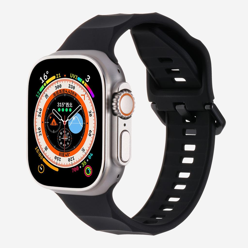 Soft Silicone Band for Apple Watch Ultra 3/2 49mm 46mm 45mm 44mm 42mm 40 41 Mm Sport Wristband iWatch Series 11 10 9 8 7 5 SE 3