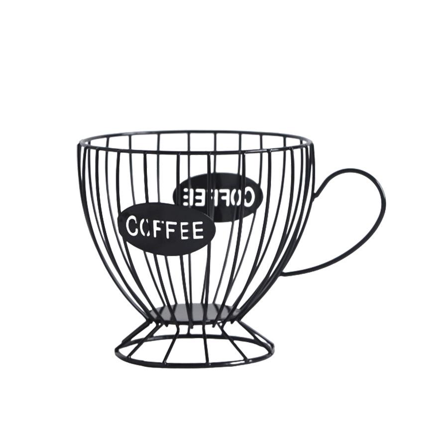 Nordic Iron Art Coffee Capsule and Snack Storage Basket